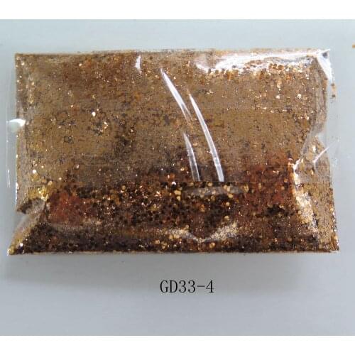 GD33-4 20g/bag Cute 2-Size Mix Champagne Mix Glitter Nail Art Shinny Glitter Cute Decoration Nail Art Decoration