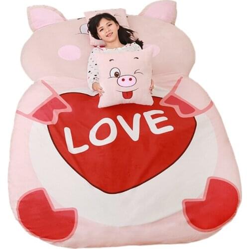 Giant Stuffed Animal Chinese Zodiac Sofa Bed Soft Plush Sleeping Bag Mat Dog Monkey Rabbit Tiger Dragon Cow 12 Models 2 Sizes