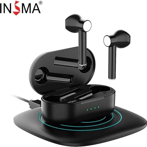 INSMA Airbuds 2 TWS bluetooth V5.0 True Wireless Charging Earbuds With Dual Mic Noise Canceling HiFi Bass Headset Click Control