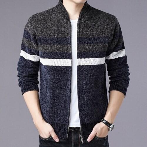 Ropa De Hombre Autumn Winter 2021 Men' s Outwear Fashion Thick Cardigan Men Sweater Overcoat