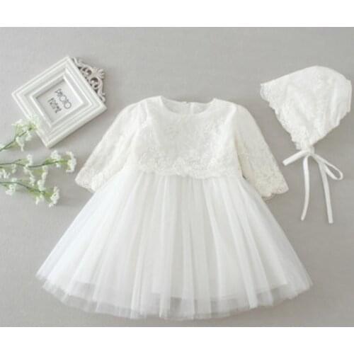 New Arrival Full Sleeve Baby Christening Dress for Girl Baptism Birthday Wedding Party L29