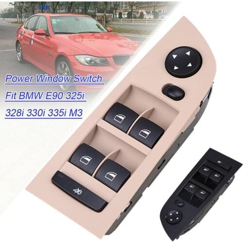 Car Door Window Switch Control Panel Beige Black Power Window Switch 61319217331 61319217329 for BMW 3-Series E90 Sedan 05-11
