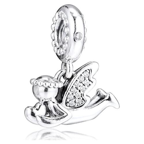 CKK Angel of Love Charms 925 Original Fit Pandora Bracelets Sterling Silver Charm Beads for Jewelry Making Bead kralen Berloque