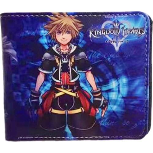 Cute Cartoon Game Sora Wallet Fashion PU Leather Purse Cosplay Short Wallets Cosplay Gift