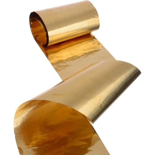 1Pcs 100x1000 mm Brass Metal Thin Sheet Foil Belt 0.02mm Thickness Brass Foil Plate For Metalworking Supplies