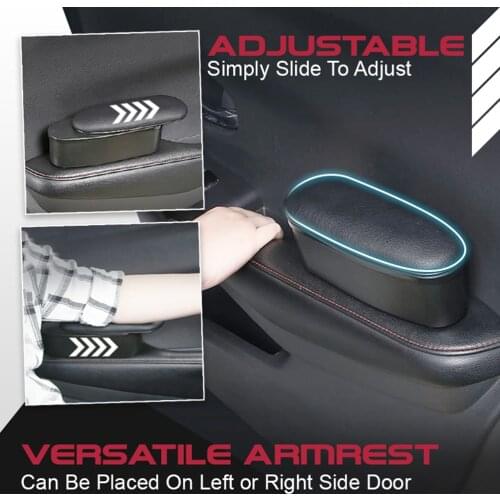 Universal Car Rest Storage Functional Armrests Car Door Leather Ergonomic Auto Interior Parts Arm Elbow Support Heightening Pad