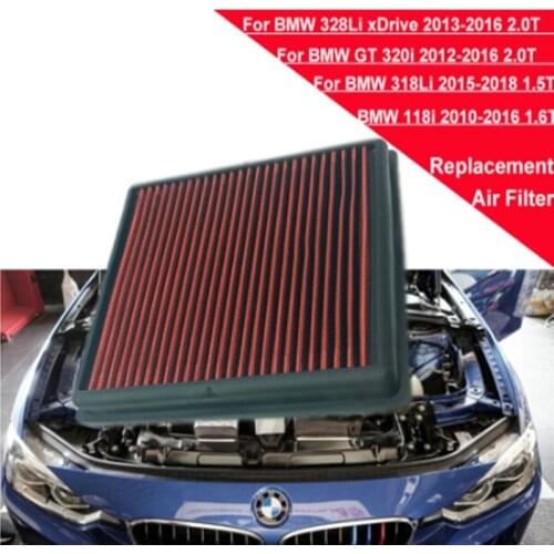 Air Filter for BMW Air Filter for BMW 116I 118I 120I 125I 218I 316I 318I 320I 328I 420I 428I GT328I High Flow Washable Reusable