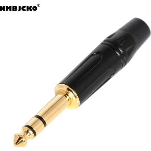 High quality 250pcs/lot 6.5mm audio speakon plug with all-metal case and gold plated male plug