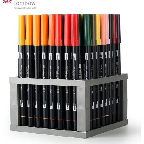 Japan Tombow ABT Dual Water Brush pen & Fine Tip Pen Professional CalligraphyArt Marker Pen for Bullet Journaling Card Making