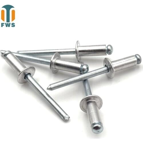 20PCS M3.2 5-17mm Multi Sizes DIN EN ISO15977 GB/T12618.1 Aluminium Open End Round Head Blind Rivet for Furniture Car Aircraft
