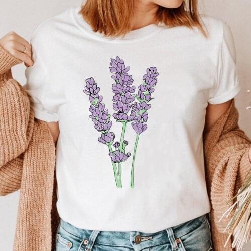 Women Floral Flower Autumn 90s T Shirt Female Tee Fashion Cartoon Short Sleeve T-shirt Print Ladies Graphic Top Clothing