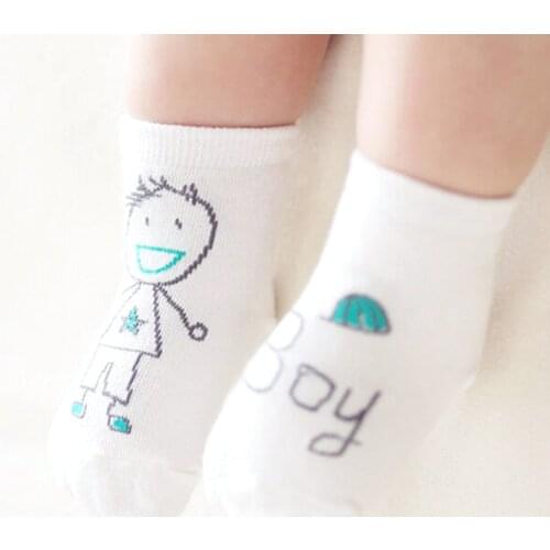 1 Pair Baby Short Socks Kids Girls No Show Socks Infant Newborn Cartoon Ankle Grip Socks Toddler Floor Socks Accessories