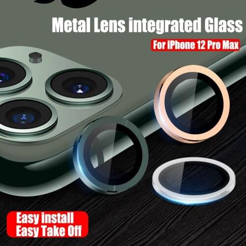 1PCS Alloy Lens Film For iPhone 12 Pro Max 12 Mini 5G Screen Protector Cover 12 Pro Phone Camera Lens Ring Aluminum Alloy Films