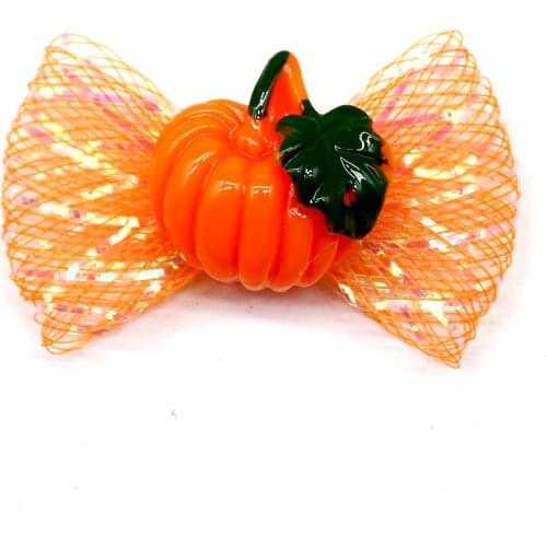 100pcs Dogs Pets Accessories Thanksgiving Pet Dog Bows Pumpkin Dog Hair Bows Dog Grooming Bows For Small Dog Pet Supplies