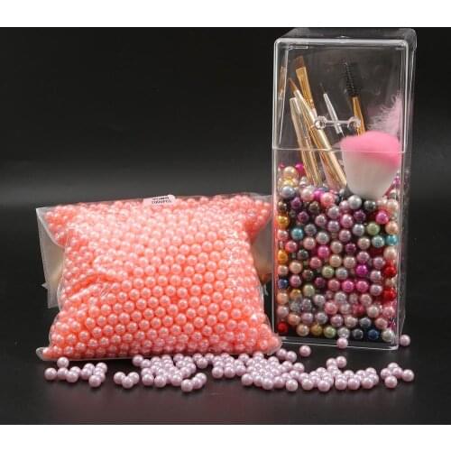 200pcs 6mm No Hole Acrylic Round Ball Loose ABS Pearl Spacer Beads For Jewelry Making DIY Earring Necklace Bracelets Garment