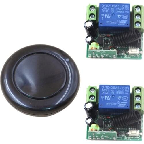 2017 Wireless Remote Control Switch DC 12V Mini Sizes 1 Channel Relay Receiver + Black Transmitter 315/433MHz Remote Control