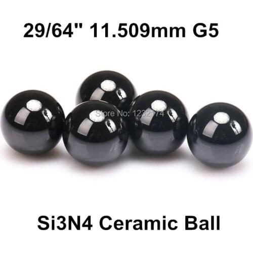 29/64" 11.509mm Silicon Nitride Ceramic Ball Si3N4 G5 10PCS/Lot Used in Bearing,Pump,Valve ball 11.509mm ceramic ball