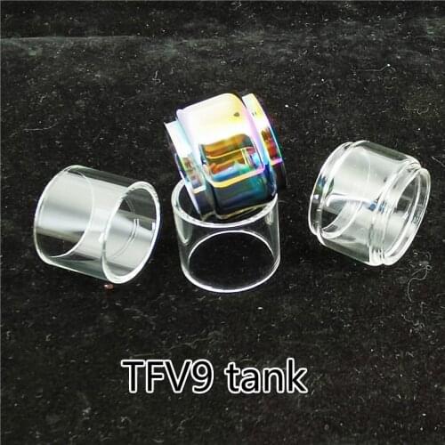 5PCS Original FATUBE bubble Straight Glass TUBE for TFV9 TANK 6.5ML 5ML Clear Rainbow color