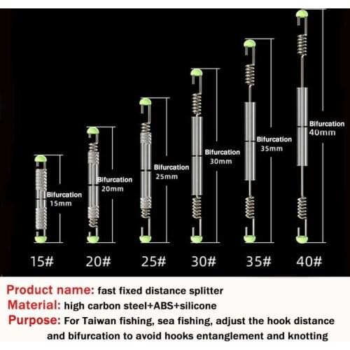 New Upgrade 5 Pcs/ Silicone Double Hook Fish Hook Fixed Distance Splitter Fish Line Separator Double Head Anti-wrap Beans