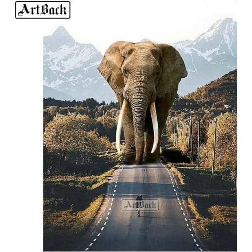 5d diy diamond painting full square & round elephant crystal rhinestone mosaic canvas diamond embroidery crafts