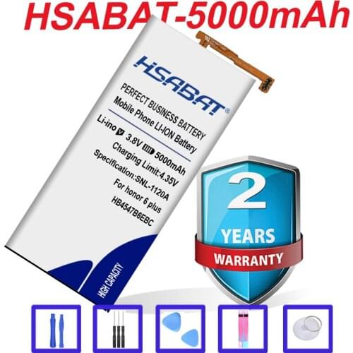 HSABAT HB4547B6EBC 5000mAh Battery for HuaWei Honor 6 Plus 6plus PE-TL20 UL00 TL10 CL00