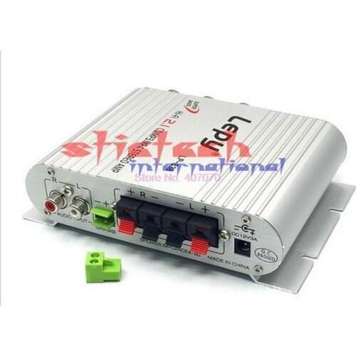 By DHL or Fedex 50 pieces Mini HiFi Sliver 12V 200W CD MP3 Radio Car Auto Motor Boat Home Audio Stereo Bass Speaker AMPLIFIER