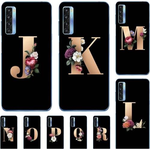 For TCL 20 Pro 20 SE 20SE T781 Case For TCL 20S 20L Plus Custom Name Letter Couple Cover Fashion Black Soft Phone Coque