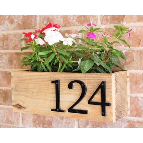 Black 4" 101mm Modern House Number for House Door Address Home Number Digits Zinc Alloy Big Mailbox Address Sign #0-9