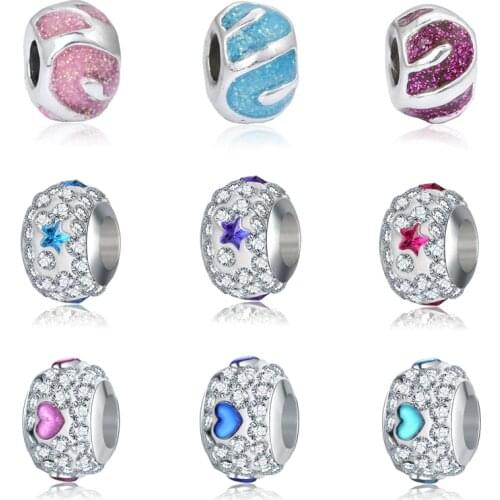 DIY crystal beads jewelry bijoux bracciale bisuteria french bead silver perfumes mujer originales bracelet charms