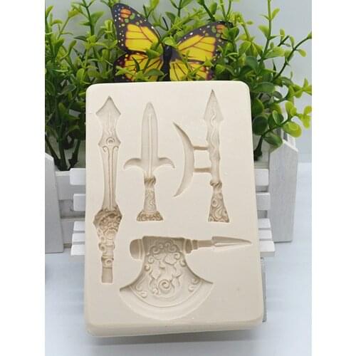 Cold weapon Silicone Resin Mold DIY Pastry Cake Fondant Moulds Chocolate Dessert Lace Decoration Supplies Kitchen Baking Tool