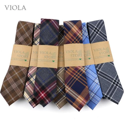 Plaid Striped Soft TR Fabric Tie 6.5cm Quality Skinny Necktie Tuxedo College Suit Party Tie For Men Women Gift Shirt Accessory