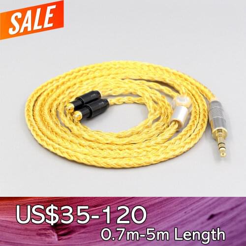 LN007386 16 Core OCC Gold Plated Braided Earphone Cable For Shure SRH1540 SRH1840 SRH1440 Headphone