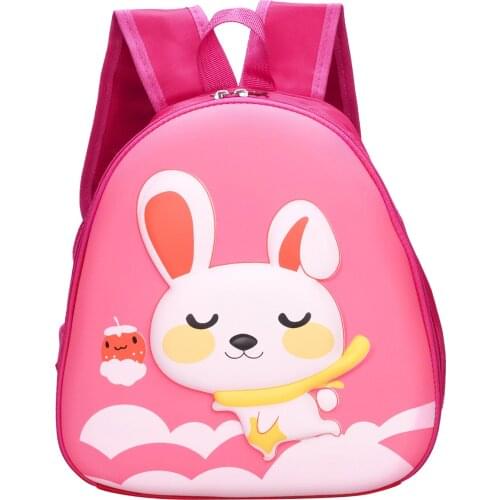 Cute Rabbit Toddler Backpack Softback Nylon Schoolbag Children Gifts Kindergarten Girls School Bag Knapsack Book Bag Mochila Red