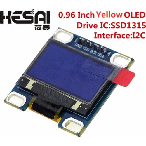 0.96 Inch IIC Serial White OLED Display Module 128X64 I2C SSD1315 12864 LCD Screen Board GND VDD SCK SDA for arduino Diy Kit