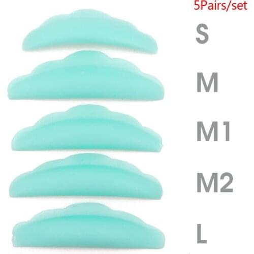 5 Pairs Eyelash Lifting Silicone Pads Set Eye Lash Extension Lift Perming Kit Tool Eyelash Lift Curlers Curl Shields Pads