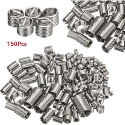 150pcs M3 M4 M5 M6 M8 Thread Repair Insert Kit Set Stainless Steel Helicoil Hardware Fastener Accessories