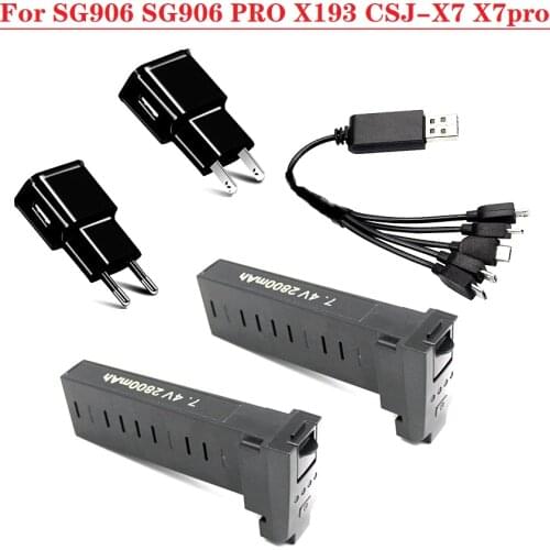 Original battery + Charger for SG906&SG906 PRO GPS RC drone battery 7.4V 2800MAH Lipo battery accessories broomless 5G Wifi PFV