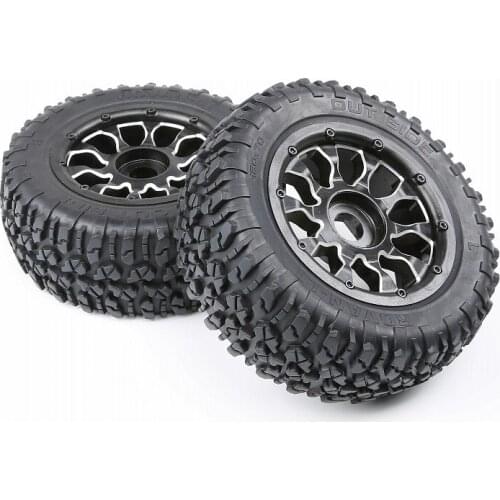 2PCS FRONT/REAR ALUMINUM ALLOY RIMS WHEELS AND TIRES Fits LOSI 5IVE-T ROVAN LT KM 2 DDT RMCK HPI bajer 5SC 5T 180MM X70MM