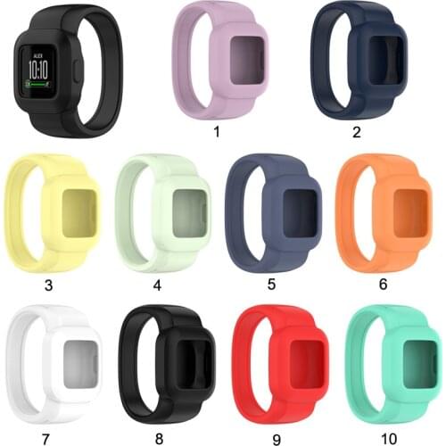 Wristband Silicone No Buckle Watch Band Strap Watchband Sports Replacement for Garmin Vivofit jr.3 Solid color