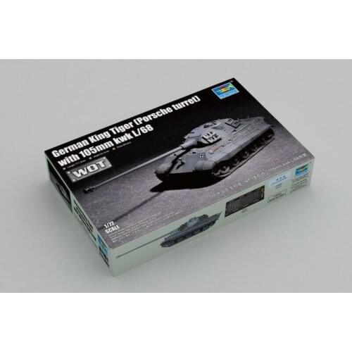 Trumpeter 07161 1/72 German King Tiger (Porsche turret) with 105mm kwk L/68 - Scale Model Kit
