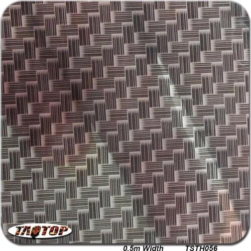 TSH056 Half Transparent Black Carbon Fiber Pattern 20M*0.5M Hydrographic Film Water Transfer Printing Film