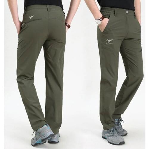 Outdoor Thin Hiking Pants Elastic Summer Quick-dry Mens Trousers Fishing Climbing Trekking Cycling Cargo Pants Plus Size M-4XL