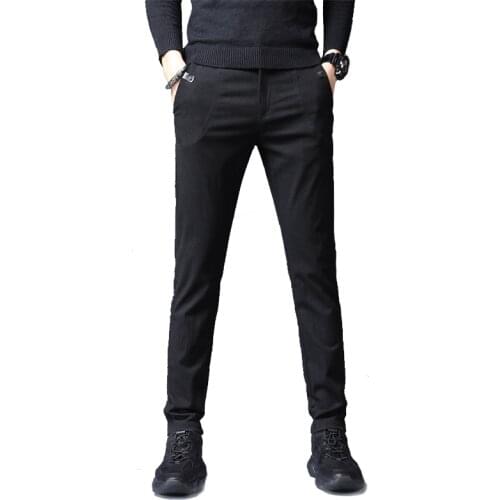 YASUGUOJI Spring summer Suit Pants For Men Loose Men Dress Pants Classic Straight Formal Mens Business Thin Linen Trousers