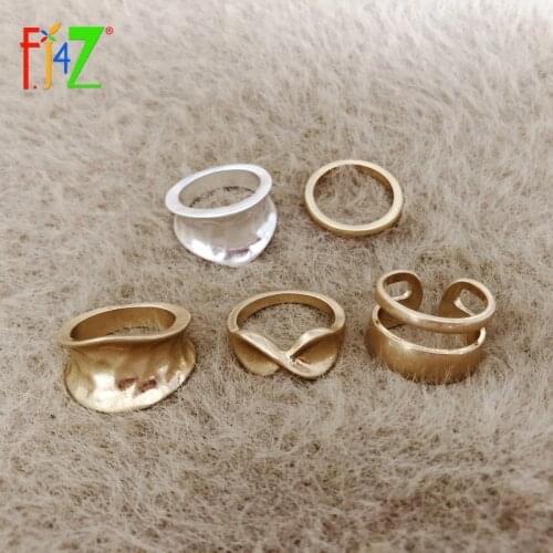 F.J4Z 2020 Women Vintage Rings Fashion Irregular Top Infinity Ladies Finger Rings Girls Party Jewelry Accessories dropship