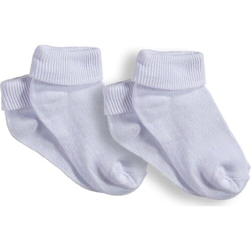 Winter Flexible Cotton Soft Textured White Baby Socks