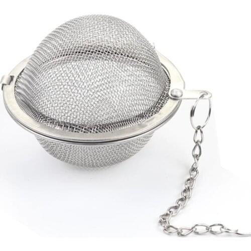 1pc Hot Selling Stainless Steel Sphere Locking Spice Tea Ball Strainer Mesh Infuser Tea Filter tea infuser