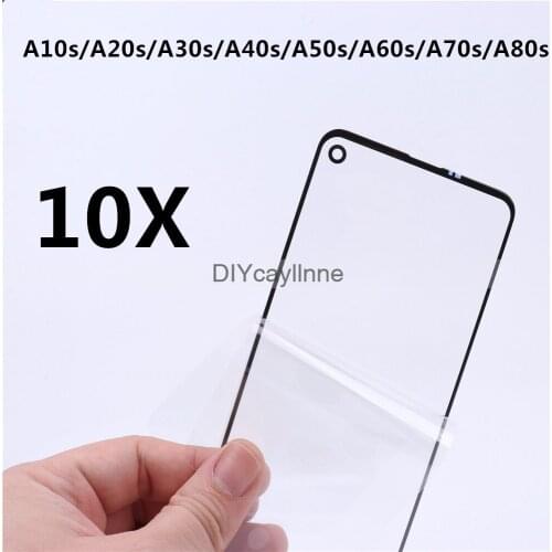 10Pcs Replacement LCD Front Touch Screen Glass For Samsung Galaxy A10s A20s A30s A40s A50s A60s A70s A80s Outer Lens