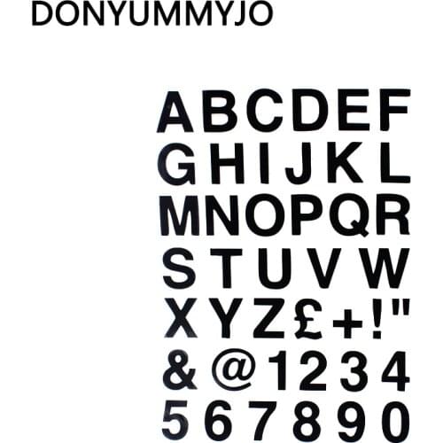 DONYUMMYJO 16.2*23CM ALPHABET LETTERS & NUMBERS Personalized Custom Car Sticker Classic Vinyl Car Body Motorcycle Decals WZ-005