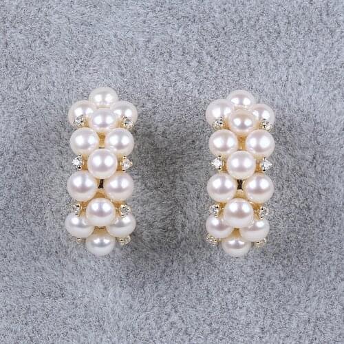 18k sterling natural silver with real freshwater pearl earrings