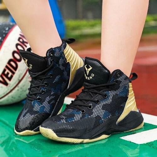 2021 Brand Boys Basketball Shoes Kids Sneakers Thick Sole Non-slip Children Sports Shoes Child Boy Basket Trainer Shoes Girls